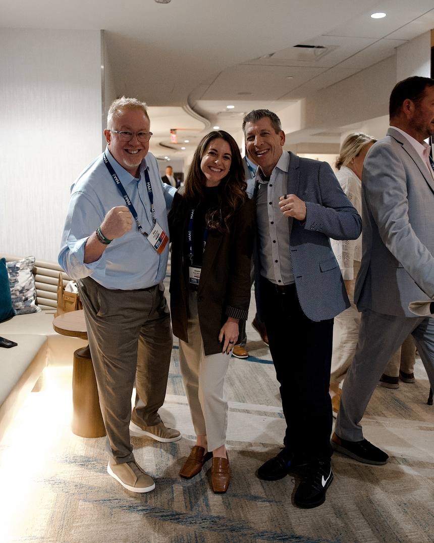 Kristin Messerli with Dave Savage and Todd Bookspan at an industry advocacy event