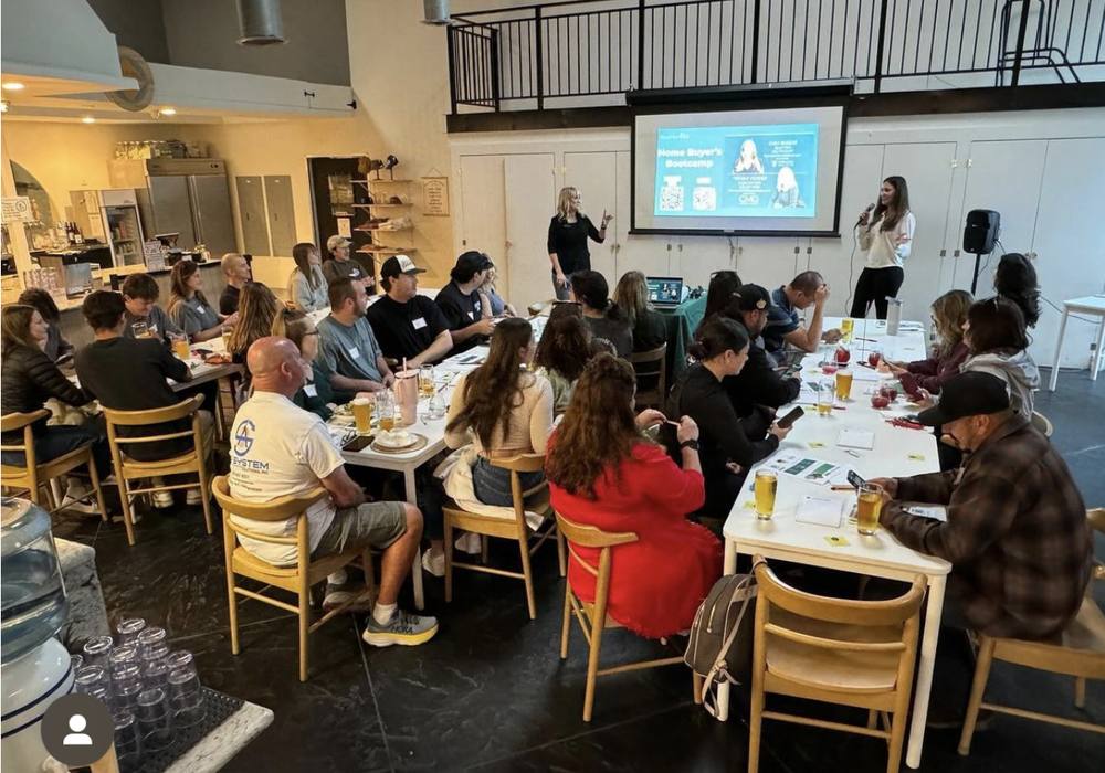 A full room at a Home Buyer's Bootcamp community workshop